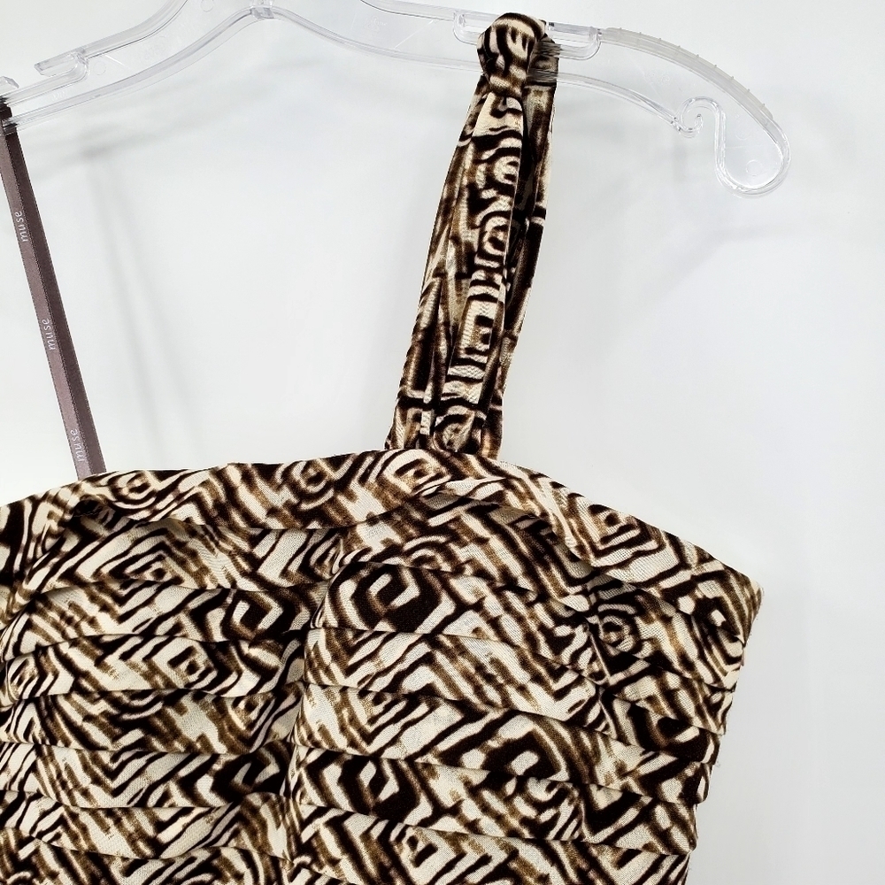 Muse Boston Proper Tribal Print One Shoulder Fringe Dress - Picture 2 of 11